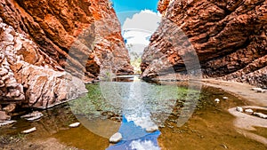 Simpsons gap in West MacDonnell National Park in NT central outback Australia