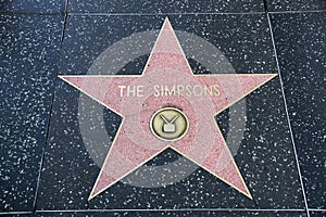 The Simpsons' star on Hollywood Walk of Fame