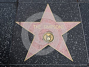 The Simpsons' star on Hollywood Walk of Fame