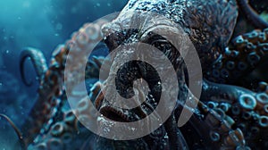 A simulated deepsea exploration with virtual tour guides providing information on the unique creatures and environments photo