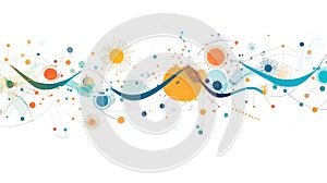 simulation abstract visualization of an epidemiological model