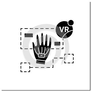 Simulation based learning glyph icon