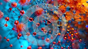 A simulation of gluon exchange between quarks on a QCD lattice showing the continuous nature of the force photo