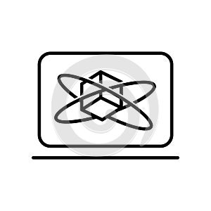 Simulation icon, vector on a white background.