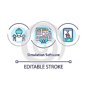 Simulation software concept icon