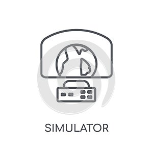 Simulator linear icon. Modern outline Simulator logo concept on