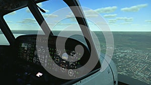 Simulator for training pilots of the aircraft.Professional flight simulator