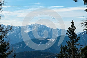 Sinacher Gupf - Panoramic view of the Karawanks in Carinthia, Austrian Alps photo
