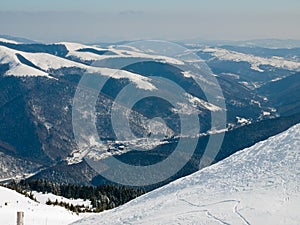 Sinaia skiing track and Baiului mountains