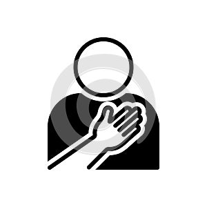 Black solid icon for Sincerity, reality and tangibility