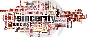 Sincerity word cloud