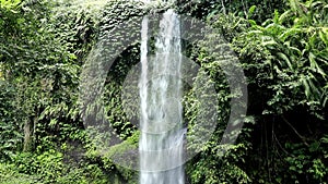 Sindang Gila Waterfall in Senaru on Lombok Island in Indonesia, Asia
