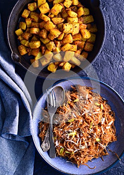 Sindhi breakfast - seyun patata