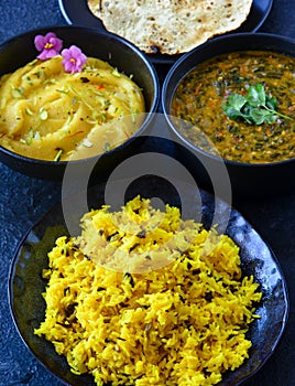 Sindhi platter vegetarian lunch meals