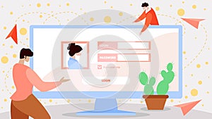 Sing in and Register New Web User Interface Vector