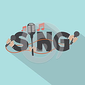 Sing Typography With Microphones Design