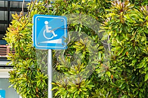 Sing Way for the disabled. wheelchair sign
