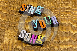 Sing your song singing music love enjoy time appreciation singer photo