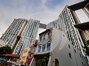 SINGAPORE - 13 APR 2019 â€“ Low angle of The Pinnacle@Duxton / Pinnacle