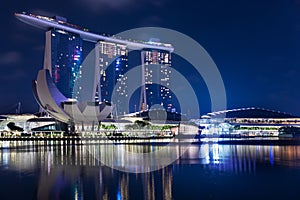 Singapore, 2017 January 10 - Landscape of the Marina Bay Sands h