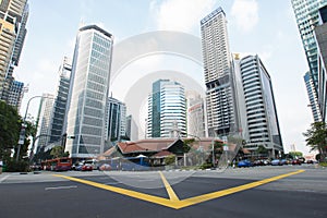 SINGAPORE - APRIL 10,2016 : Building and skyscraper in Singapore