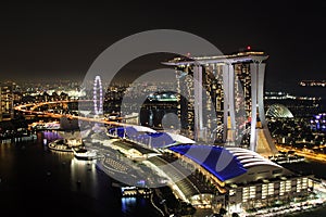 Singapore birdview at Night