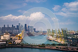 Singapore boat transportation port