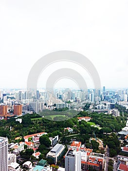 Singapore business district skyline