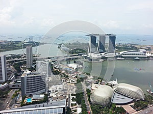 Singapore central business district skyline