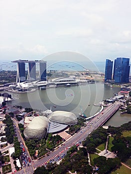 Singapore central business district skyline