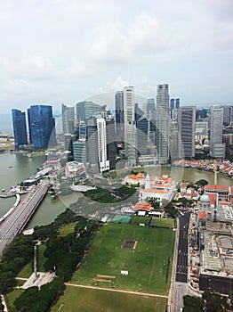 Singapore central business district skyline