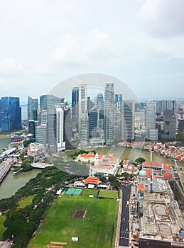 Singapore central business district skyline