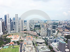 Singapore central business district skyline