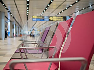 Singapore, Changi Airport - NOV 22, 2018: the waiting hall in the Changi Airport