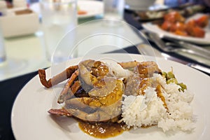 Singapore Chili Crab with Rice