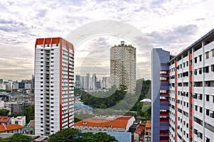 Singapore Chinatown Public Housing Blocks