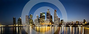 Singapore City Evening Skyline photo