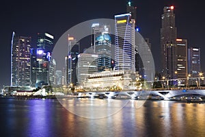 Singapore city night view