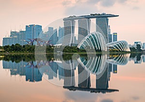 Singapore city skyline at morning