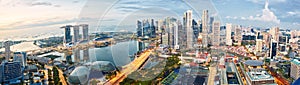 Singapore city skyline panorama