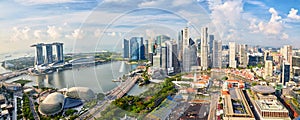 Singapore city skyline panorama