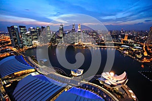 Singapore cityscape at night