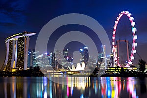 Singapore cityscape at night