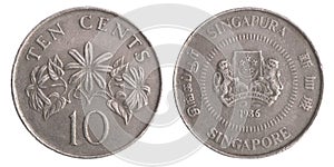 Singapore coin ten cents