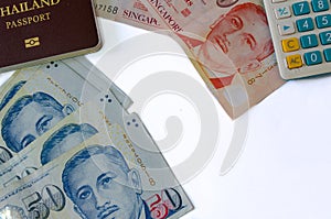 Singapore Dollar and passport