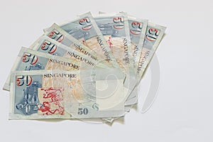 Singapore 50 dollars bank note
