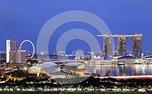 Singapore Evening Skyline photo