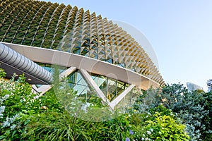 Singapore-26 FEB 2020:The Esplanade Opera building with outdoor landscape