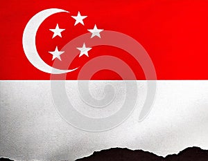 Singapore flag. The national flag of Singapore