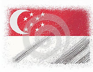 Singapore Flag. The National Flag of Singapore